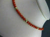 ESTATE AAA RED CORAL & GOLD BEADS 14KT Y GOLD NECKLACE & FILIGREE LOCK 5MM 22069