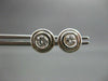 ESTATE .50CT DIAMOND 14KT WHITE GOLD BEZEL STUD EARRINGS 8mm BEAUTIFUL!! #96405