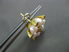 ESTATE .62CT DIAMOND & AAA PEARL 18K WHITE & YELLOW GOLD FLOWER CLIP ON EARRINGS