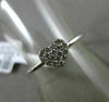 ESTATE .17CT ROUND DIAMOND 18K WHITE GOLD 3D CLUSTER HEART LOVE CLASSIC FUN RING