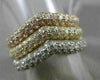 ESTATE LARGE 2.03CT ROUND DIAMOND 18KT TRI COLOR GOLD ' V ' SHAPE MULTI ROW RING
