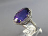 LARGE 7.75CT DIAMOND & AAA AMETHYST 14K WHITE GOLD 3D OVAL & ROUND HALO FUN RING