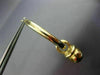 ESTATE 14KT YELLOW GOLD 3D CLASSIC BELL CHARM HANGING HOOP EARRINGS 3mm #25678