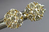 ESTATE .85CT DIAMOND 14KT YELLOW GOLD 3D CLASSIC FLOWER STUD EARRINGS