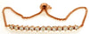 ESTATE .50CT DIAMOND 14KT ROSE GOLD 3D 13 STONE ROUND ADJUSTABLE TENNIS BRACELET