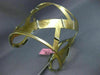 ESTATE EXTRA LARGE .69CT DIAMOND 14KT 2 TONE GOLD SQUARE ZIG ZAG BANGLE BRACELET