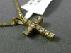 ESTATE .25CT DIAMOND 14KT YELLOW GOLD 3D CLASSIC CROSS FLOATING PENDANT #25928