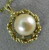ANTIQUE AAA SOUTH SEA PEARL 14KT YELLOW GOLD 3D OPEN FILIGREE PENDANT #20535