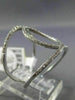 ESTATE LARGE .45CT DIAMOND 14KT WHITE GOLD 3D INFINITY DOUBLE OVAL LOVE RING