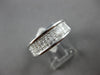 LARGE .80CT DIAMOND 18KT WHITE GOLD 3D PRINCESS 3 ROW WEDDING ANNIVERSARY RING