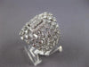 LARGE 2.39CT DIAMOND 18KT WHITE GOLD 3D ROUND & BAGUETTE MULTI ROW COCKTAIL RING