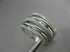 ESTATE .56CT ROUND DIAMOND 14KT WHITE GOLD 3D MULTI ROW CRISS CROSS LOVE RING