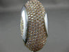 ESTATE EXTRA LARGE 3.23CT PINK DIAMOND 18K WHITE & ROSE GOLD OVAL SHAPE FUN RING