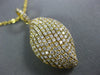 ESTATE LARGE 1.39CT DIAMOND 18KT YELLOW GOLD 3D MULTI ROW MARQUISE SHAPE PENDANT