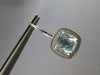 5.65CT DIAMOND & AAA AQUAMARINE 14KT WHITE GOLD HALO LEVERBACK HANGING EARRINGS