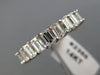 ESTATE 4.60CT EMERALD CUT DIAMOND 14K WHITE GOLD ETERNITY ANNIVERSARY RING #2366