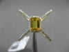 ESTATE LARGE .81CT DIAMOND & AAA YELLOW SAPPHIRE 14KT YELLOW GOLD HALO FUN RING
