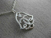 ESTATE .13CT DIAMOND 14K WHITE GOLD 3D CLASSIC OPEN FILIGREE BELL LOVE PENDANT