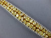 EXTRA LARGE 28.26CT WHITE & FANCY YELLOW DIAMOND 18K 2 TONE GOLD TENNIS BRACELET