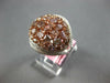 EXTRA LARGE 3.71CT WHITE & PINK DIAMOND 18KT WHITE & ROSE GOLD DOME SHAPE RING