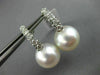 ESTATE LARGE .72CT DIAMOND & AAA SOUTH SEA PEARL 18K WHITE GOLD 5 STONE EARRINGS