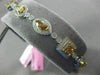 GIA WIDE 8.67CT WHITE & FANCY YELLOW DIAMOND 18KT 2 TONE GOLD 3D TENNIS BRACELET
