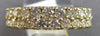 1.75CT DIAMOND 14KT YELLOW GOLD CLASSIC 2 ROW DIAGONAL WEDDING ANNIVERSARY RING