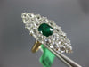 LARGE 3.60CT DIAMOND & AAA EMERALD PLATINUM & 14K YELLOW GOLD 3D ENGAGEMENT RING