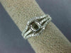 WIDE .50CT DIAMOND 14KT WHITE GOLD ROUND HALO SEMI MOUNT ENGAGEMENT RING #22023