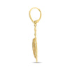3.81CT DIAMOND & CITRINE 14KT YELLOW GOLD TEAR DROP LEVERBACK HANGING EARRINGS