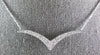 ESTATE .31CT DIAMOND 18KT WHITE GOLD 3D CLASSIC BUTTERFLY V SHAPE LOVE NECKLACE