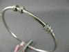 ESTATE .70CT DIAMOND 14KT WHITE GOLD 3D MOVABLE CIRCLE OF LIFE BANGLE BRACELET