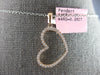 ESTATE .26CT DIAMOND 14KT ROSE GOLD 3D CLASSIC OPEN HEART LOVE FLOATING PENDANT