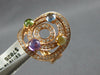 EXTRA LARGE 2.64CT DIAMOND & AAA MULTI GEM 14K ROSE GOLD MULTI CIRCULAR FUN RING