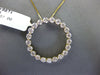 LARGE 2.13CT DIAMOND 14KT YELLOW GOLD 3D CLASSIC CIRCLE OF LIFE FLOATING PENDANT