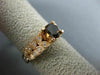 1.36CT WHITE & CHOCOLATE FANCY DIAMOND 14K ROSE GOLD 3D FILIGREE ENGAGEMENT RING
