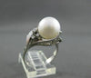 ESTATE DIAMOND 10MM AAA SOUTH SEA PEARL PLATINUM COCKTAIL RING F-G VS #2670