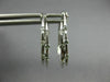 ESTATE .20CT DIAMOND 14KT WHITE GOLD 3D TWO ROW ETOILE OVAL HOOP EARRINGS