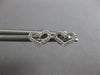 ESTATE SMALL .10CT DIAMOND 14KT WHITE GOLD 3D OPEN HEART LOVE STUD EARRINGS