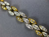 ANTIQUE WIDE 3.0CT DIAMOND 18KT 2 TONE GOLD MARQUISE PAVE TENNIS BRACELET #1491