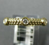 ESTATE .11CT DIAMOND 14KT WHITE GOLD ETOILE BEZEL LEAF ETERNITY ANNIVERSARY RING