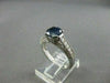 ESTATE 2.35CT SAPPHIRE & DIAMOND 14K WHITE FILIGREE ROUND ENGAGEMENT RING #14314