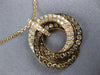 ESTATE 1.44CT WHITE & CHOCOLATE FANCY DIAMOND 18KT ROSE GOLD TRINITY FUN PENDANT