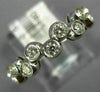 ESTATE .53CT DIAMOND 14KT WHITE GOLD ETOILE BEZEL ELEVEN STONE ANNIVERSARY RING