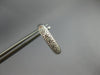 .50CT DIAMOND 14KT WHITE GOLD 3D CLASSIC ROUND PAVE HUGGIE HOOP HANGING EARRINGS