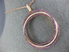 LARGE 1.95CT DIAMOND & AAA PINK SAPPHIRE 18KT ROSE GOLD CIRCLE OF LIFE PENDANT