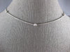 .25CT DIAMOND 14KT WHITE GOLD 3D CLASSIC BEZEL DOUBLE SIDED BY THE YARD NECKLACE