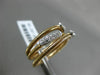 ESTATE .27CT DIAMOND 18KT WHITE & ROSE GOLD 3D 3 ROW CRISS CROSS FLEXIBLE RING