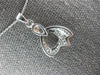 ESTATE .25CT DIAMOND 18KT WHITE GOLD 3D BAGUETTE TRIANGULAR FUN FLOATING PENDANT