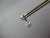 ESTATE SMALL .50CT DIAMOND 14KT WHITE GOLD 3D FLOWER CLUSTER HANGING EARRINGS